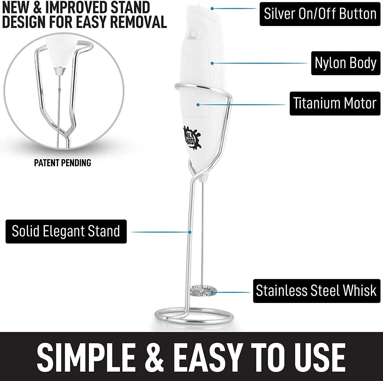 ChefSentials™ Electric Handheld Milk Frother & Foam Maker